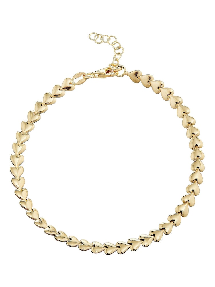 Beaverbrooks Gold Plated Heart Bracelet - Image 1 of 5