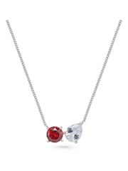 Beaverbrooks Sterling Cubic Zirconia Necklace - Image 1 of 4