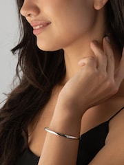 Beaverbrooks Silver Cubic Zirconia Bangle - Image 2 of 3