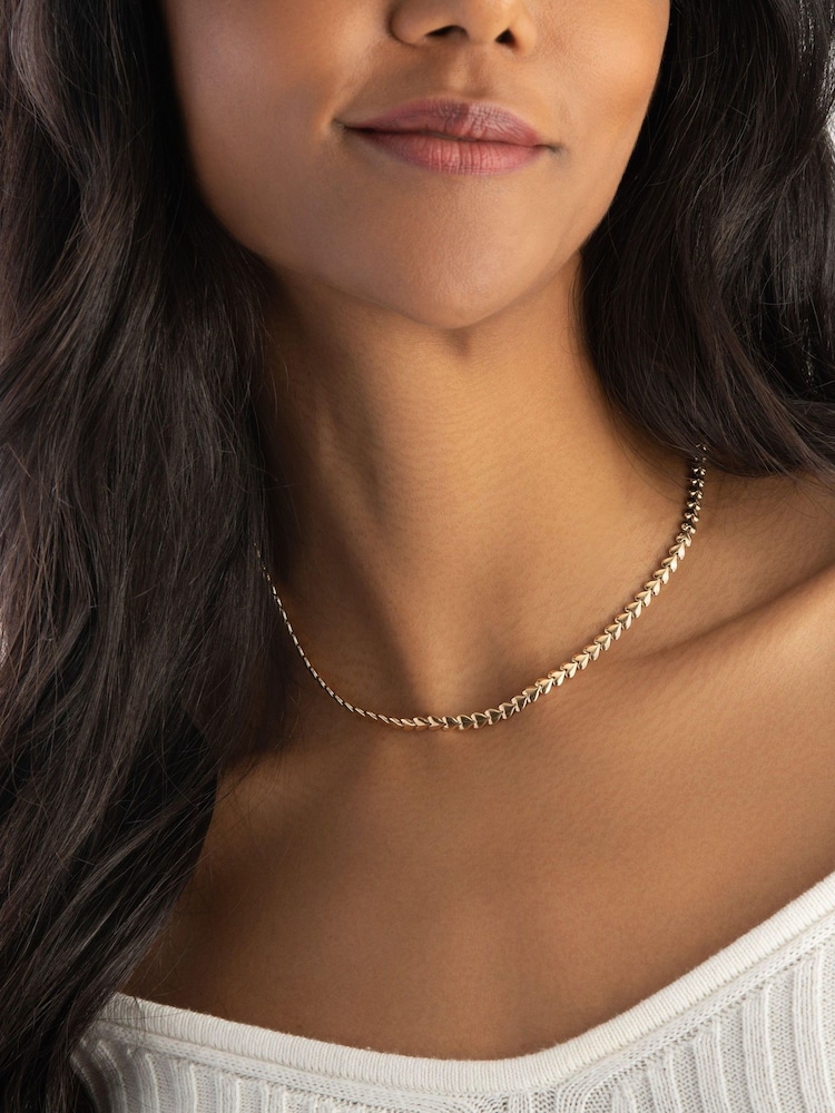 Beaverbrooks Yellow Gold Plated Heart Necklace - Image 5 of 5