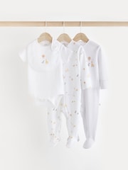 White Organic Cotton Baby 5 Piece Set (0-9mths) - Image 1 of 14