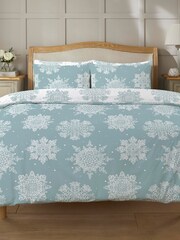 Copenhagen Home Blue Snowflake Duvet Set - Image 1 of 2