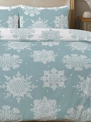Copenhagen Home Blue Snowflake Duvet Set - Image 2 of 2