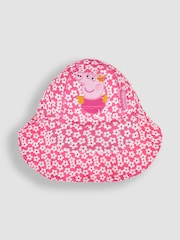 JoJo Maman Bébé Pink Peppa Pig UPF 50 Sun Protection Hat - Image 1 of 4