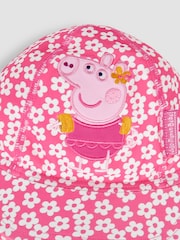 JoJo Maman Bébé Pink Peppa Pig UPF 50 Sun Protection Hat - Image 3 of 4