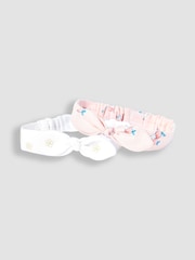 JoJo Maman Bébé Coral Pink 2-Pack Pretty Headbands - Image 2 of 3