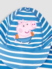 JoJo Maman Bébé Blue Peppa Pig UPF 50 Sun Protection Hat - Image 3 of 4