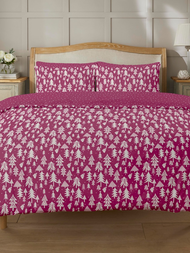 Copenhagen Home Red Winter Wonderland Berry Duvet Set - Image 1 of 2