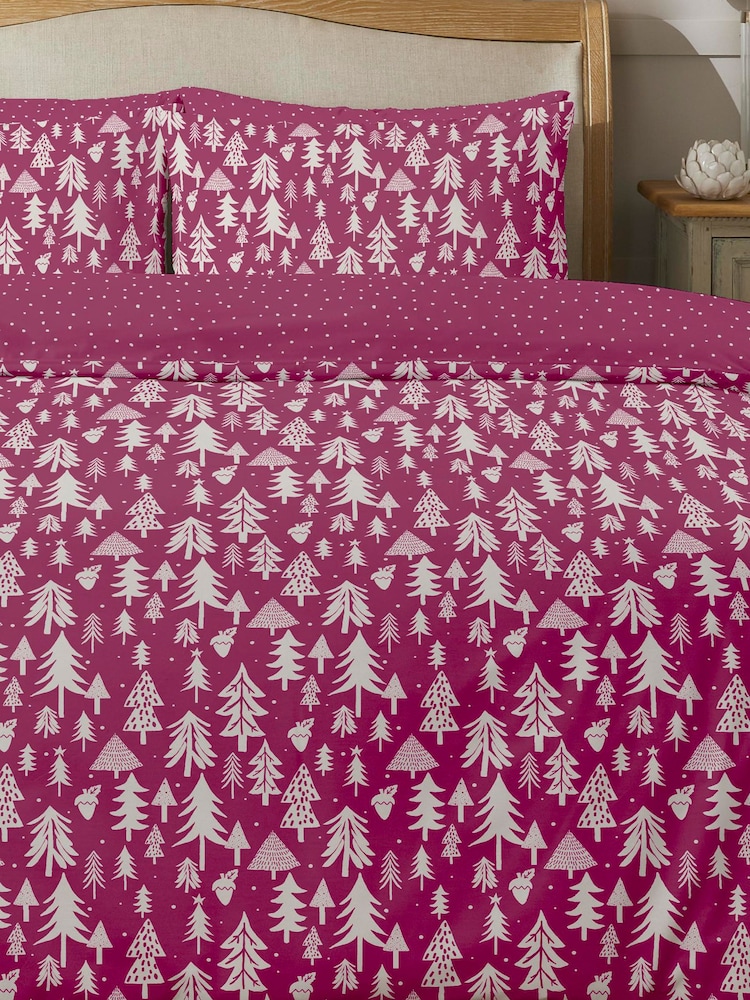 Copenhagen Home Red Winter Wonderland Berry Duvet Set - Image 2 of 2
