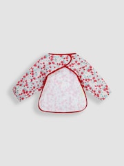 JoJo Maman Bébé Pink Strawberry Zebra Print Deluxe Sleeved Bib - Image 2 of 3