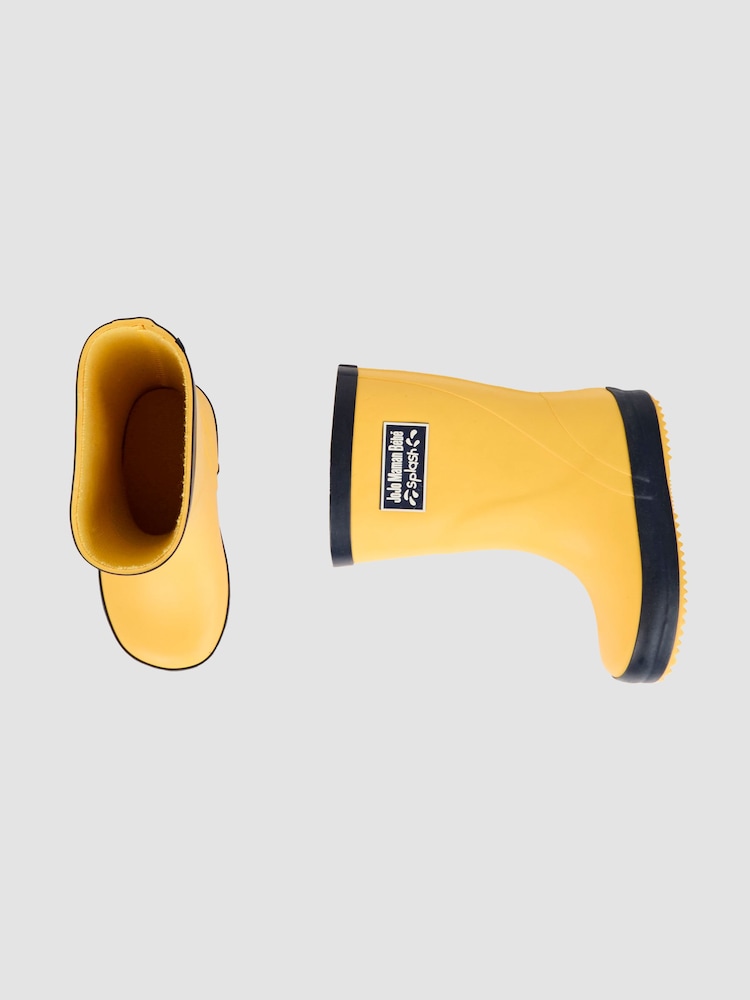 JoJo Maman Bébé Sunshine Yellow Wellies - Image 3 of 4