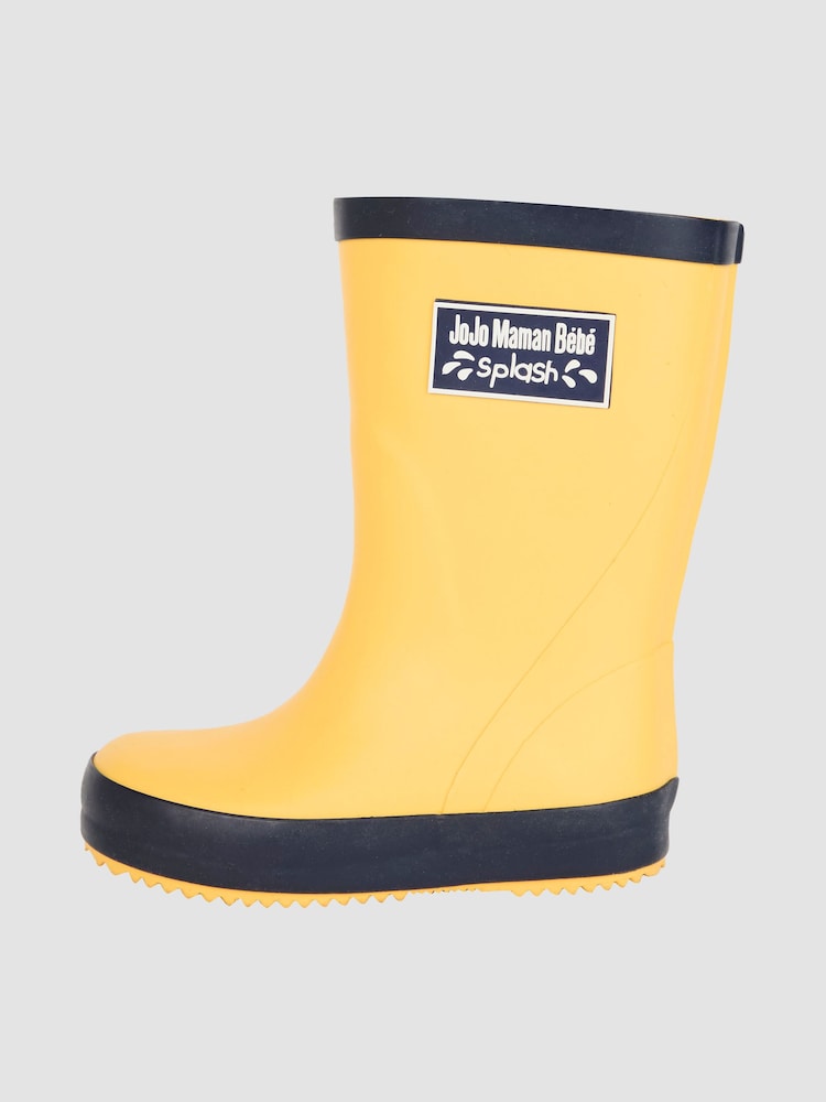 JoJo Maman Bébé Sunshine Yellow Wellies - Image 4 of 4
