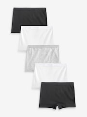 Black/White Short Briefs 5 Pack (2-16yrs) - Image 1 of 8