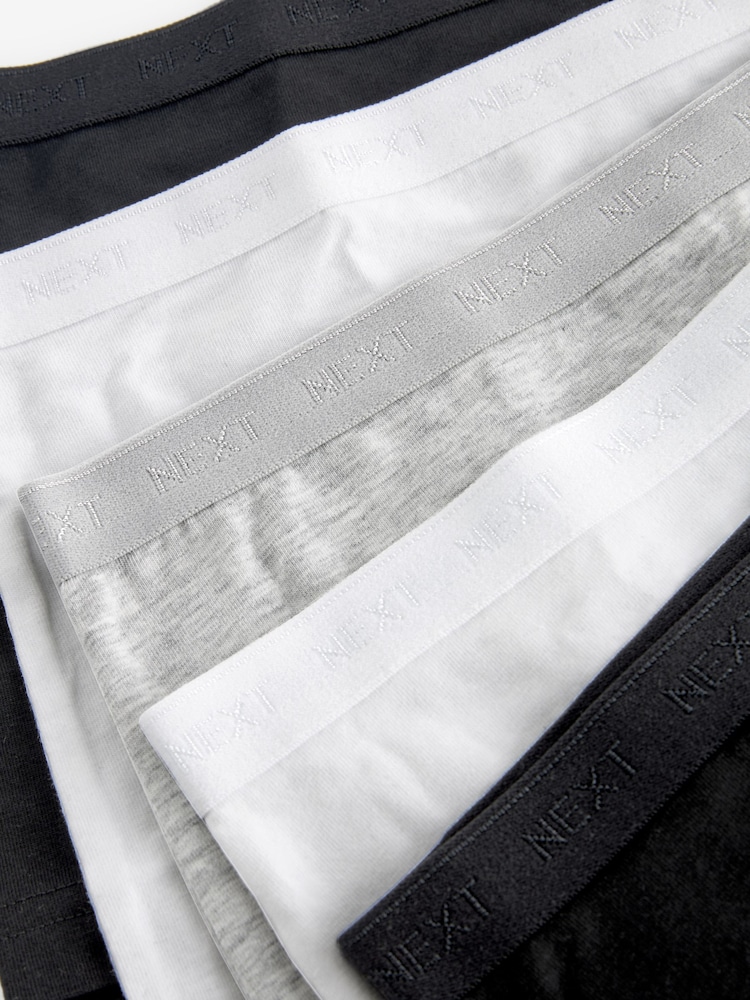 Black/White Short Briefs 5 Pack (2-16yrs) - Image 8 of 8