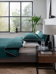 Sleep Retreat Blue Fiji 100% Cotton Duvet Cover Set - Image 1 of 2