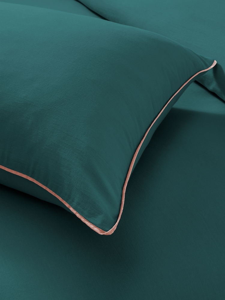 Sleep Retreat Blue Fiji 100% Cotton Duvet Cover Set - Image 2 of 2