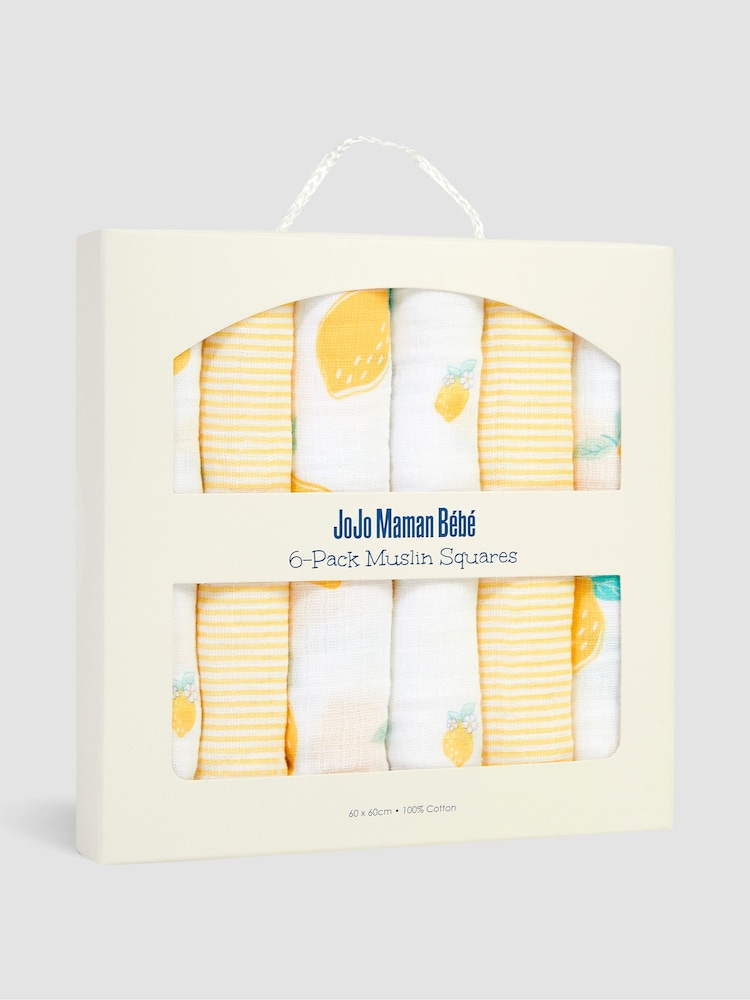JoJo Maman Bébé 6-Pack Muslins - Image 3 of 3