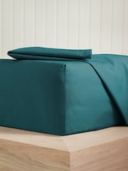 Sleep Retreat Blue Fiji 100% Cotton Fitted Sheet - Image 2 of 2