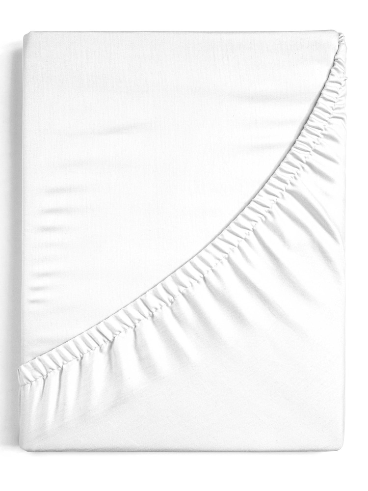 Sleep Retreat White Fiji 100% Cotton Fitted Sheet - Image 1 of 2