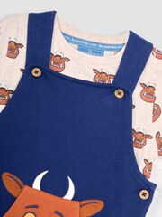 JoJo Maman Bébé Navy 2-Piece Gruffalo Dungarees & T-Shirt Set - Image 5 of 5