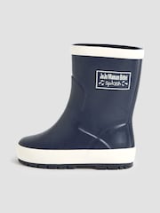 JoJo Maman Bébé Navy Blue Wellies - Image 3 of 4