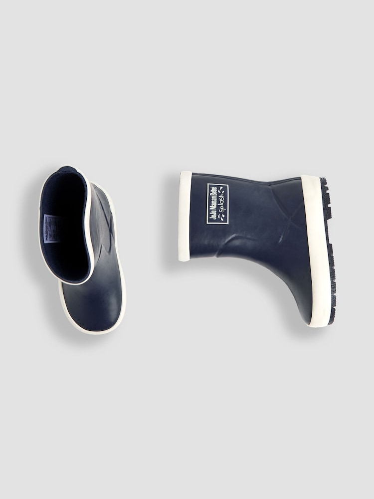 JoJo Maman Bébé Navy Blue Wellies - Image 4 of 4