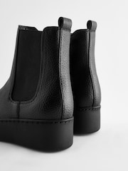 Black Chunky Wedge Chelsea Boots - Image 3 of 5