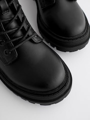 Matt Black Standard Fit (F) Warm Lined Lace-Up Ankle Boots - Image 5 of 7