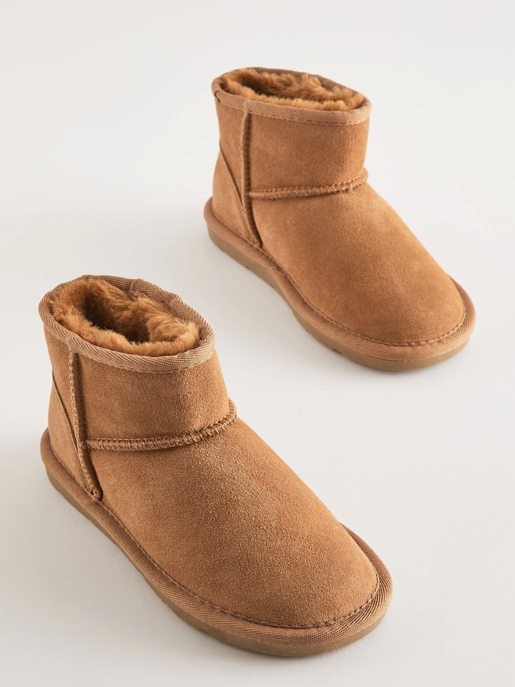 Tan Brown Suede Pull On Boots - Image 1 of 5