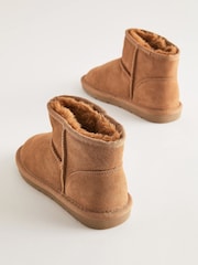 Tan Brown Suede Pull On Boots - Image 3 of 5