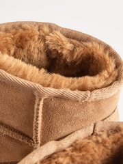 Tan Brown Suede Pull On Boots - Image 4 of 5