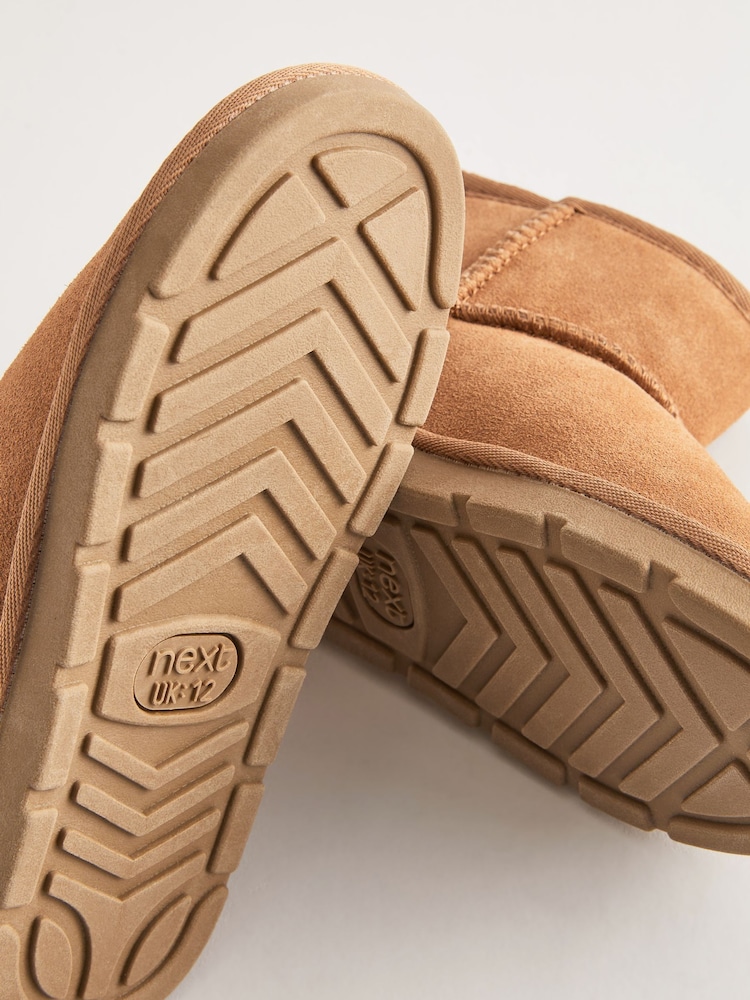 Tan Brown Suede Pull On Boots - Image 5 of 5