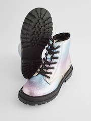 Rainbow Metallic Standard Fit (F) Warm Lined Lace-Up Ankle Boots - Image 5 of 8