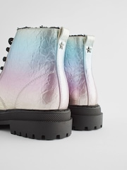 Rainbow Metallic Standard Fit (F) Warm Lined Lace-Up Ankle Boots - Image 6 of 8