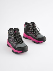 Black/Pink Waterproof Thinsulate™ Lined Hiker Boots - Image 1 of 7