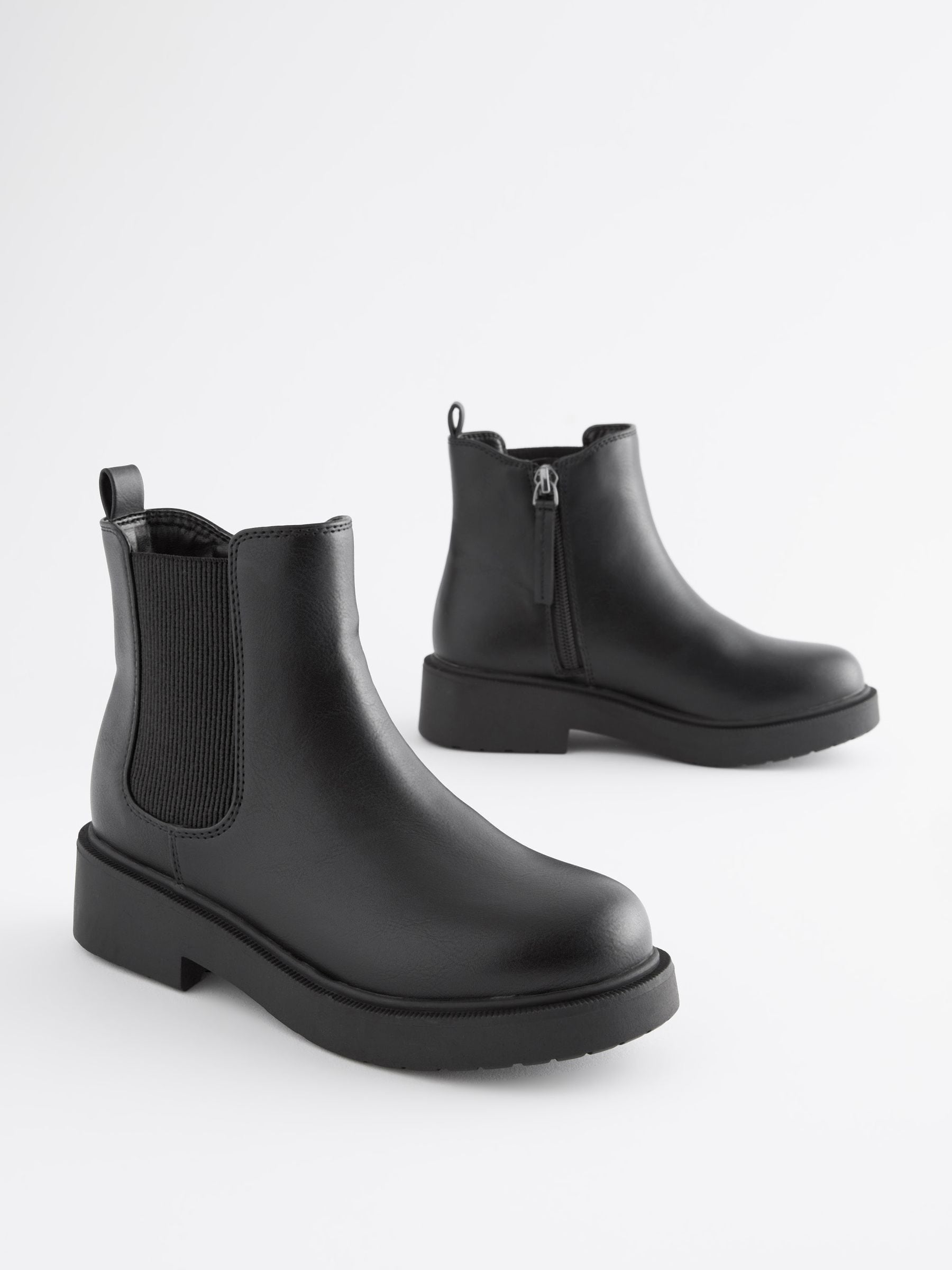 全品送料0円 Buy Matt Boots Ankle Chelsea Chunky (F) Fit Standard Black 靴