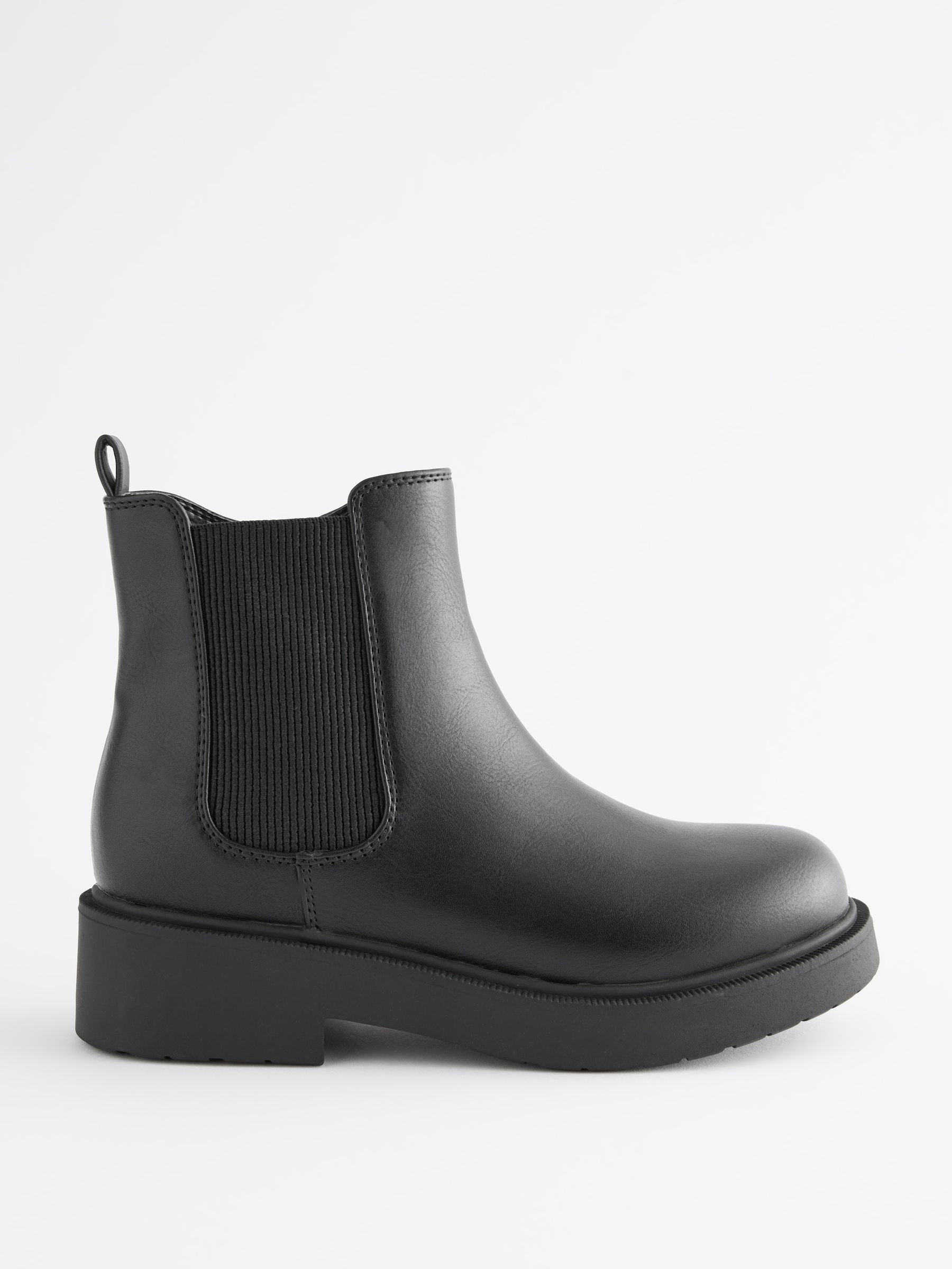 【予約販売品】 (F) Fit Standard Black Matt Buy Chunky Boots Ankle Chelsea 靴