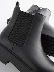 Matt Black Standard Fit (F) Chunky Chelsea Ankle Boots - Image 5 of 6