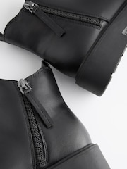 Matt Black Standard Fit (F) Chunky Chelsea Ankle Boots - Image 6 of 6