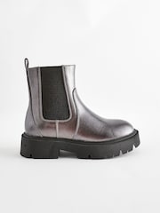 Silver Metallic Chunky Chelsea Boots - Image 2 of 5