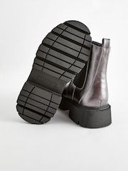 Silver Metallic Chunky Chelsea Boots - Image 3 of 5