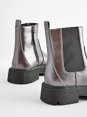 Silver Metallic Chunky Chelsea Boots - Image 5 of 5