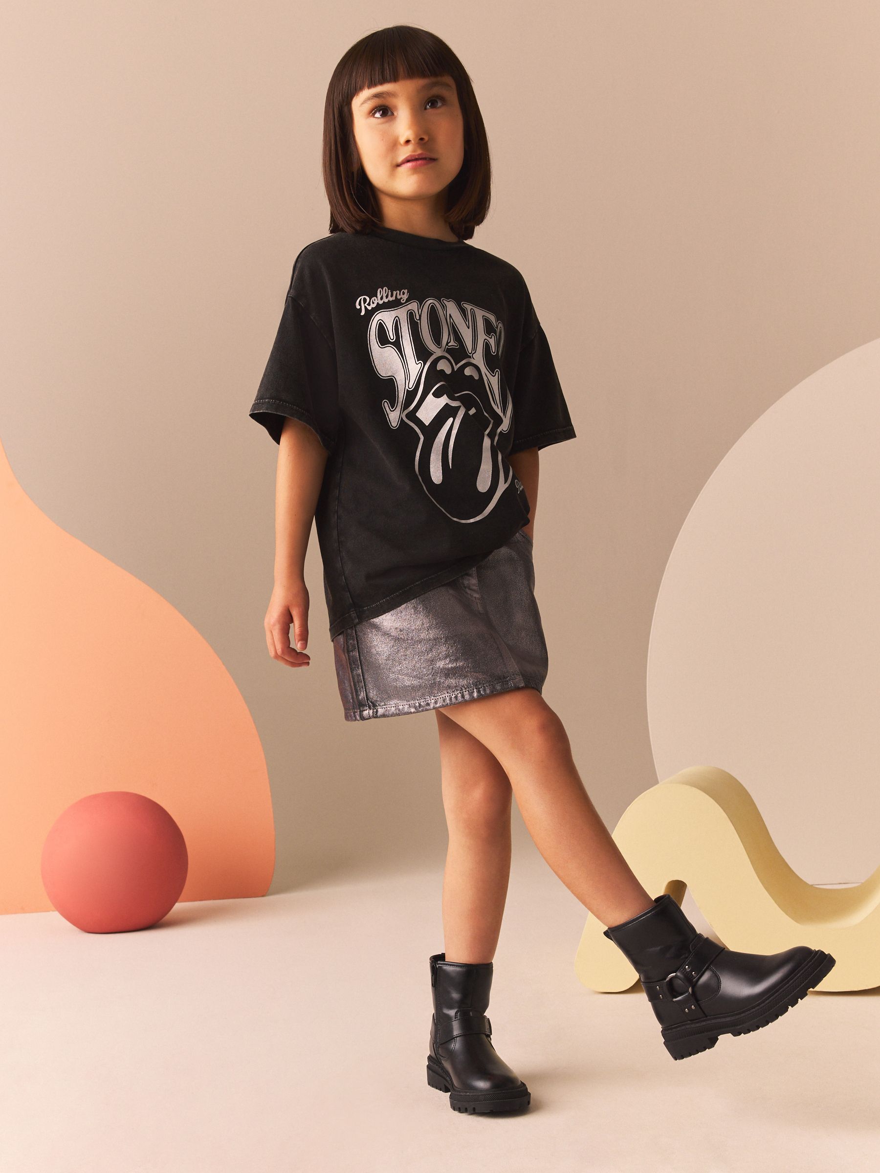 Next black biker boots store