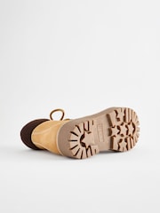 Tan Brown Lace-Up Chunky Boots - Image 5 of 7