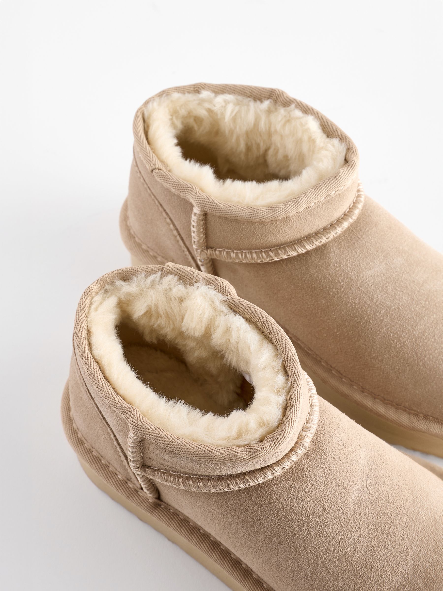 Suede faux fur boots discount