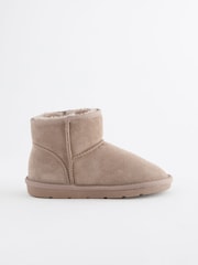 Neutral Grey Suede Pull On Boots - Image 2 of 6