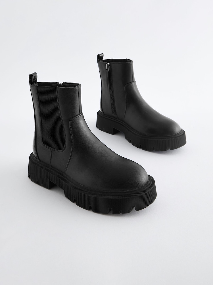 Black Chunky Chelsea Boots - Image 1 of 4