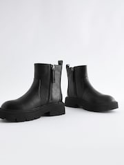 Black Chunky Chelsea Boots - Image 3 of 4