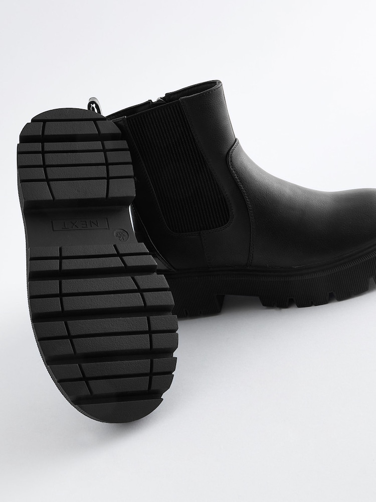 Black Chunky Chelsea Boots - Image 4 of 4