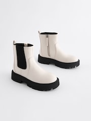 White Chunky Chelsea Boots - Image 1 of 5